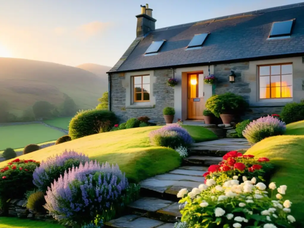 Acogedor bed and breakfast escocés en las colinas Acogedor bed and breakfast en Escocia, rodeado de verdes colinas y montañas remotas