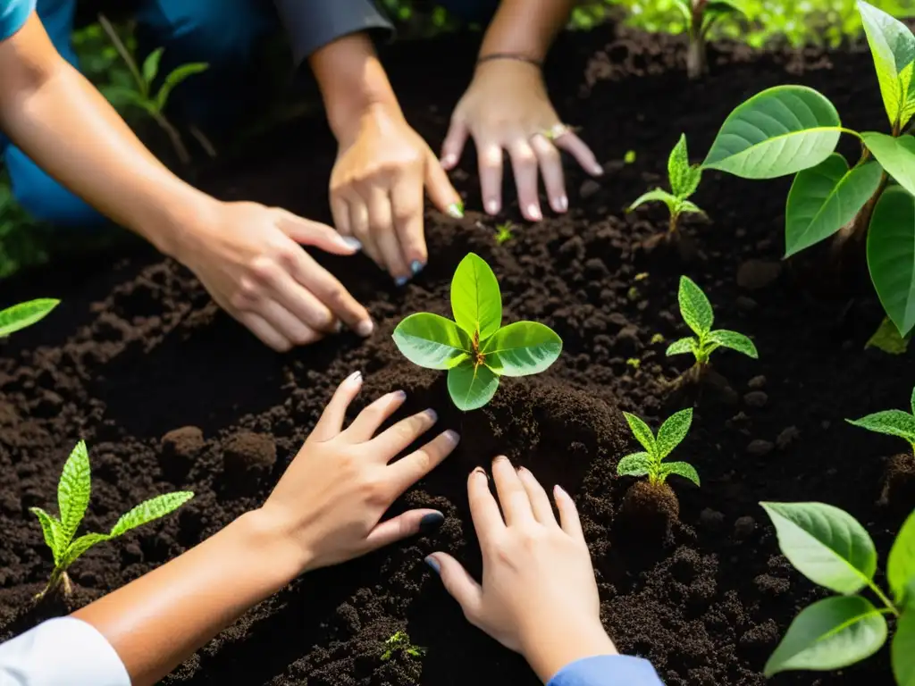 Reforestación en las Azores: Esperanza y Renovación Con dedicación, equipo de restauración ecosistemas Islas Azores planta árboles nativos en tierra fértil volcánica, transmitiendo esperanza y renovación