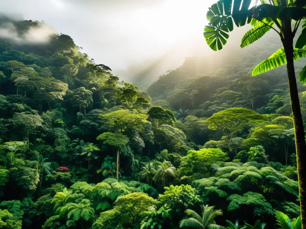 Selva exuberante de Papúa Occidental: biodiversidad y belleza natural Exploración cultural y natural en Papúa Occidental: exuberante selva tropical con vida silvestre y árboles imponentes