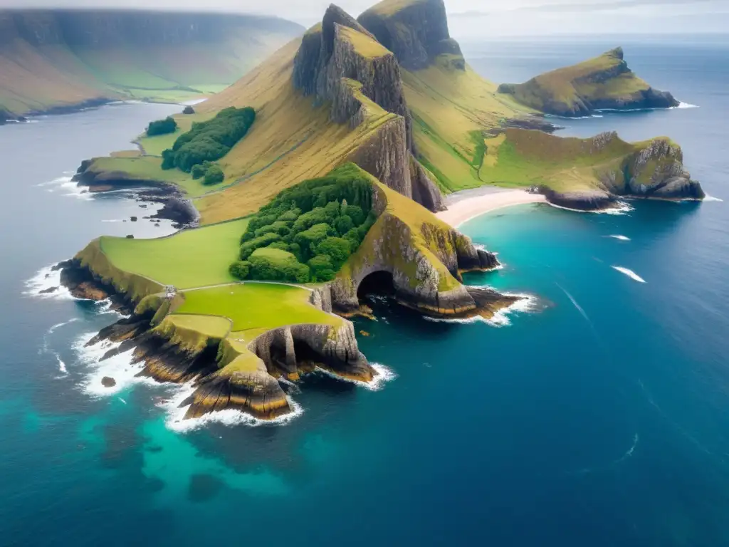Acantilados místicos y ruinas: la belleza salvaje de las islas escocesas Exploración digital de las remotas islas de Escocia: acantilados dramáticos, ruinas antiguas y una belleza salvaje y misteriosa