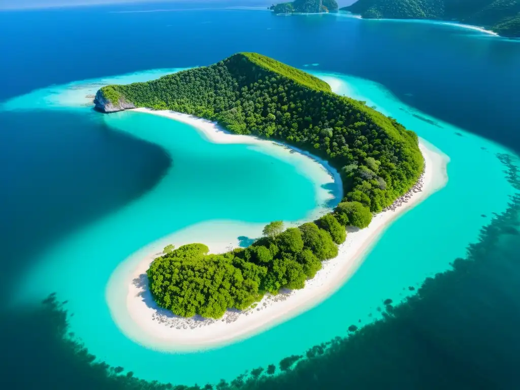 Isla paradisíaca: vista aérea impresionante Exploración de islas en drone, normativas de uso