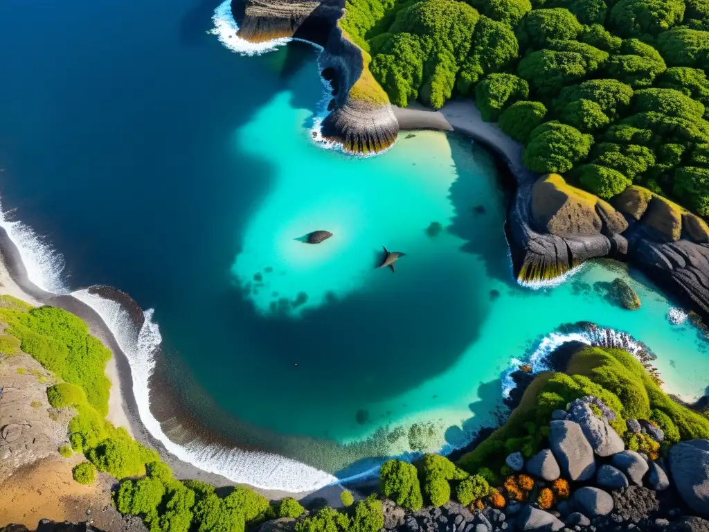 Fauna única de Galápagos: tortugas, piqueros y más Exploradores literarios en islas remotas: Imagen documental de la fauna única de las Islas Galápagos, capturando su diverso e inexplorado ecosistema