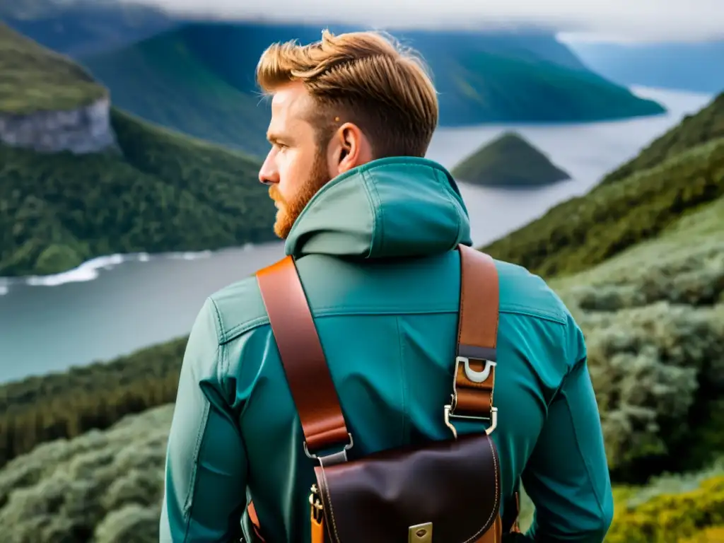Explorador listo para capturar la aventura en la isla Un fotógrafo aventurero con equipo listo, capturando la belleza de islas inexploradas