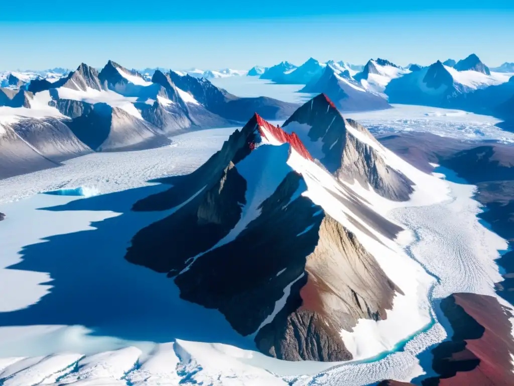 Explorando la majestuosidad del glaciar en Groenlandia Exploración vida Groenlandia glaciar: Imponente paisaje helado con equipo de investigación en la distancia, bajo el cielo azul