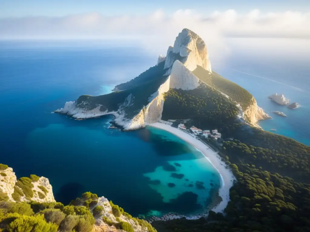 Imagen del misterioso Es Vedrà en el Mediterráneo: acantilados, bruma y aguas cristalinas evocan su enigma