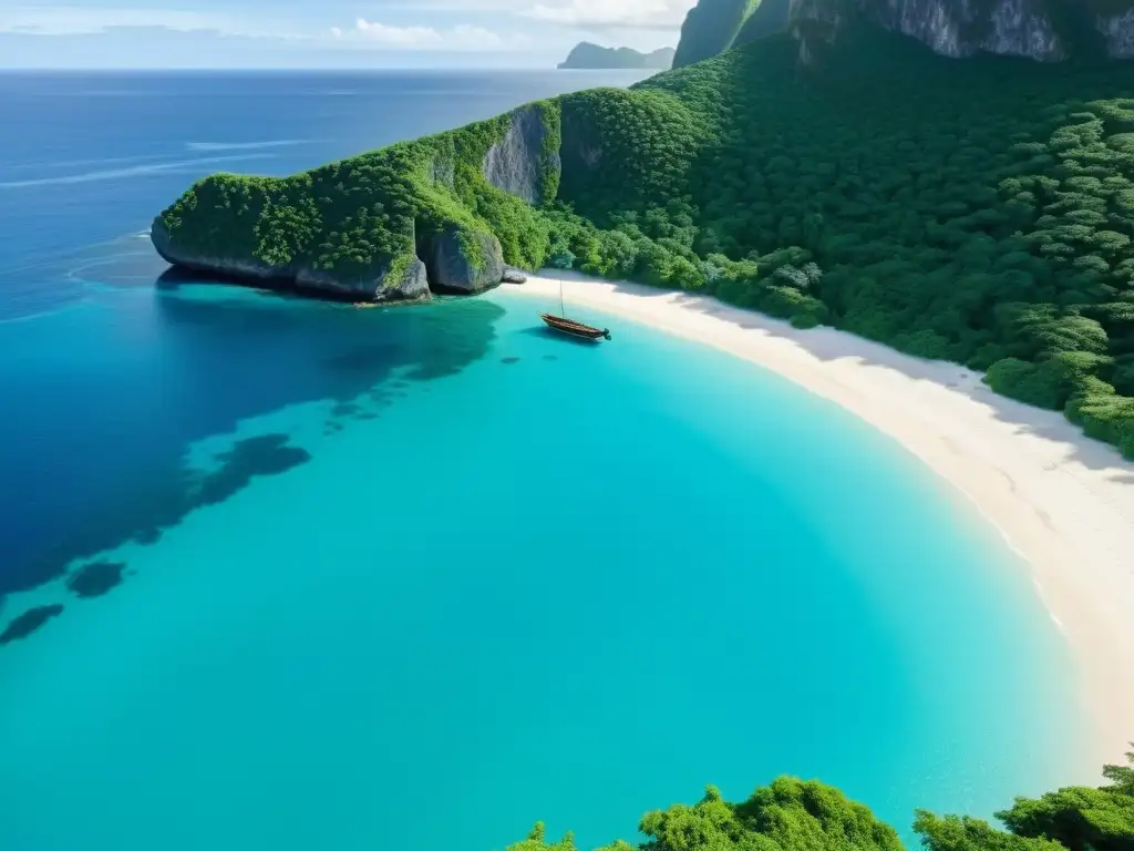 Paraíso secreto: isla remota y lighthouse Una isla remota de misterio y descubrimiento