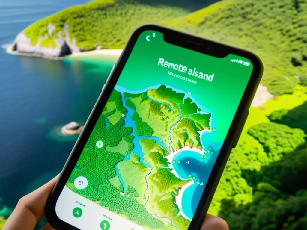 Descubre la emocionante isla remota: exploración y descubrimiento Explorando islas remotas a través de aplicaciones, descubriendo tesoros ocultos y paisajes exuberantes