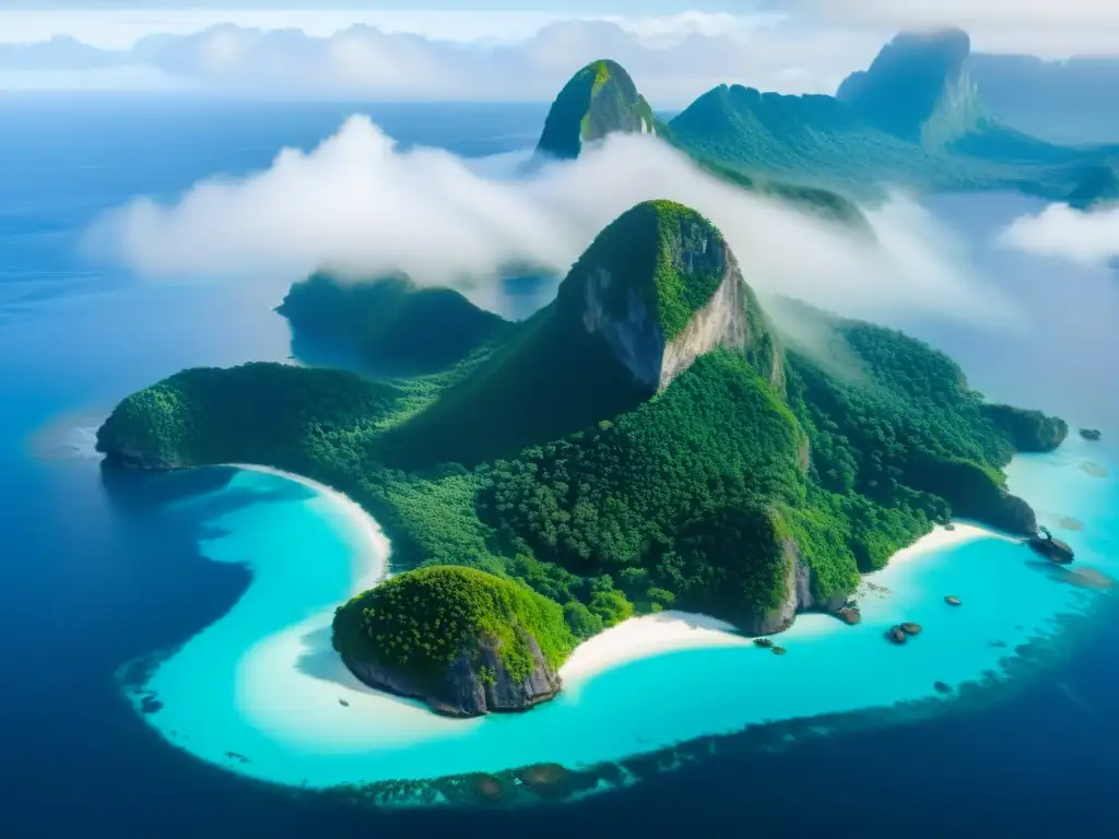Misteriosa isla fantástica: un paraíso terrenal Descubre la mística isla remota de la literatura fantástica