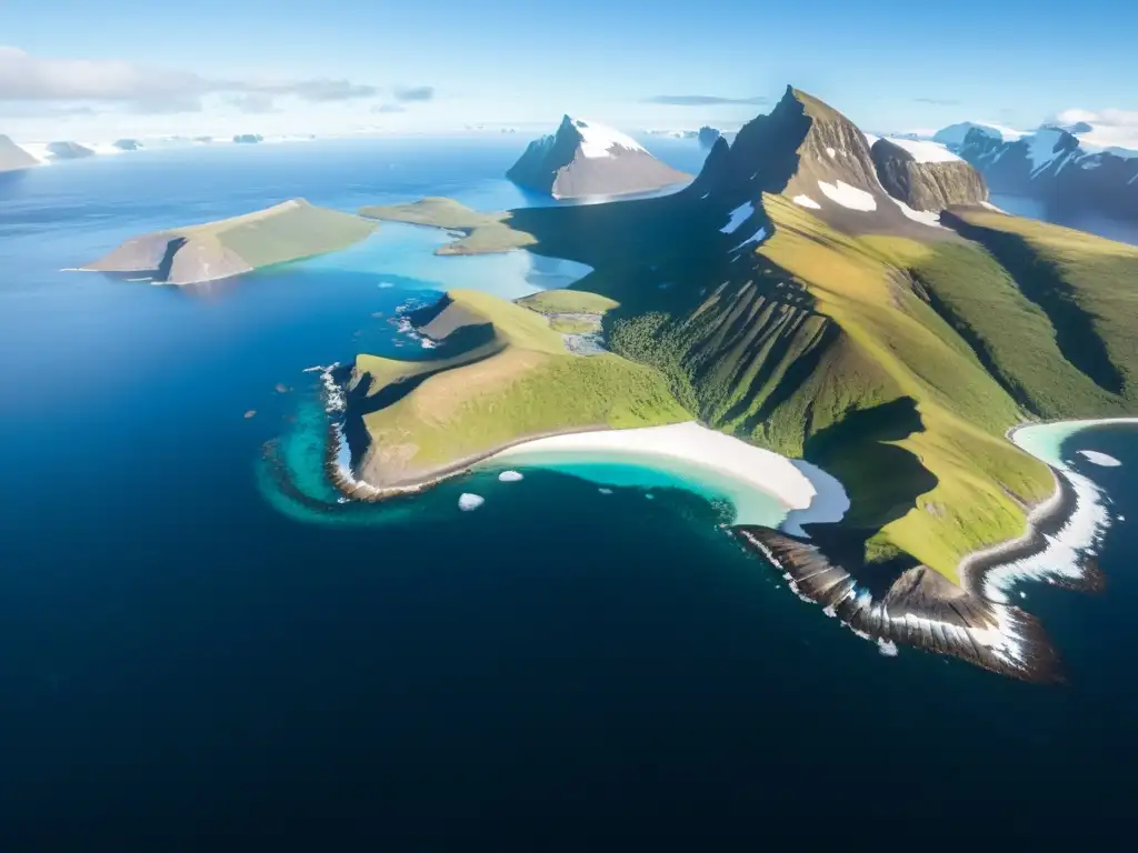 Maravillas naturales de las Islas del Sur de Orkney: Ecosistemas frágiles y resilientes Vista aérea impactante de ecosistemas en las Islas Orcadas, mostrando la belleza frágil ante el impacto del cambio climático
