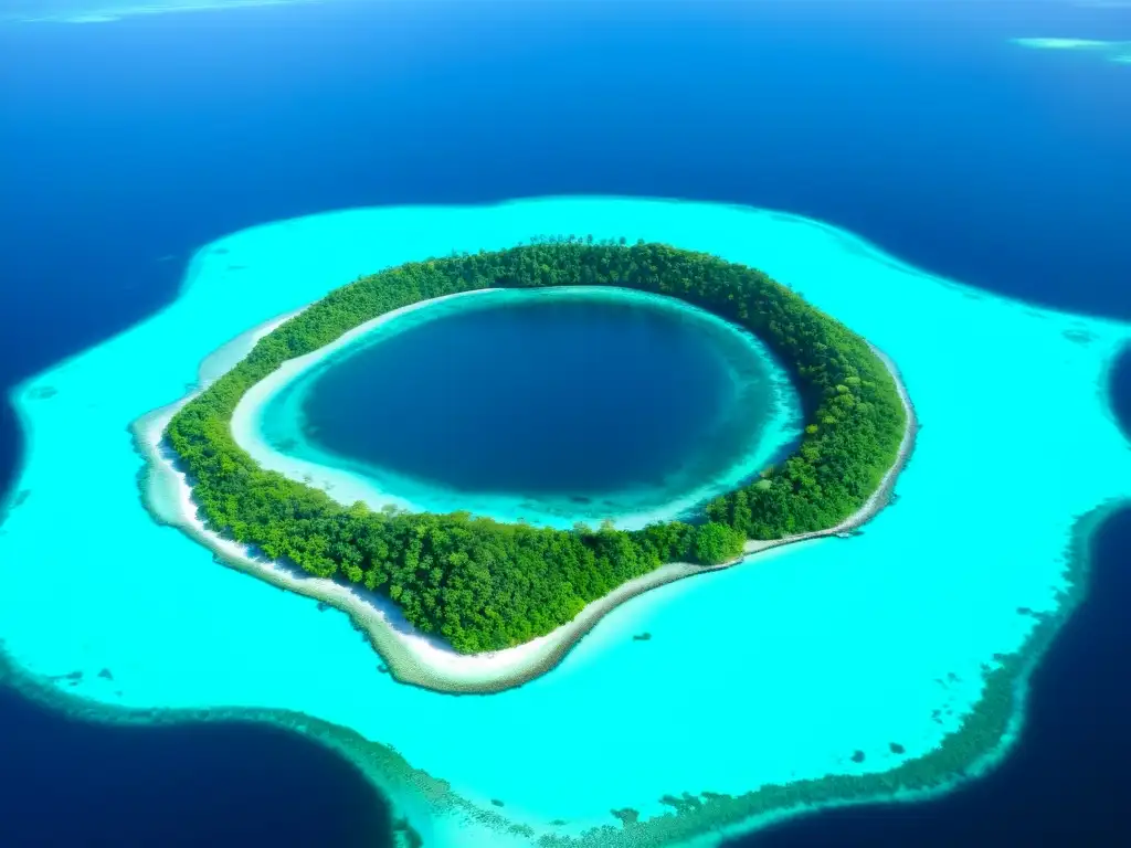 Esplendor natural de Melanesia: belleza y biodiversidad Vista aérea impresionante de la exuberante biodiversidad y conservación en Melanesia: Estrategias para proteger el paraíso